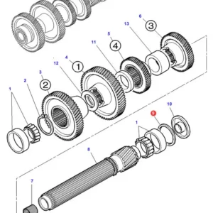Oryginalna podkładka dystansowa sprzęgła o numerze katalogowym 3386647M1 stosowana w ciągnikach rolniczych marek: Massey Ferguson i Challenger.