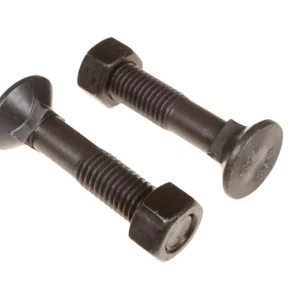 Śruba płużna premium z łbem płaskim i nakrętką o wymiarach M12 x 60 oraz twardości 12.9 marki Agricarb