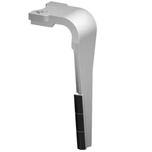 Wykonany w technologii napawania węglikiem wolframu prawy ząb brony aktywnej (szybki montaż) francuskiej marki Agricarb