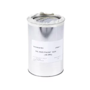 Farba w opakowaniu o pojemności 1 litra i kolorze czarnym matowym w/g palety barw RAL 9005