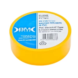 Taśma izolacyjna w kolorze żółtym o wymiarach 0