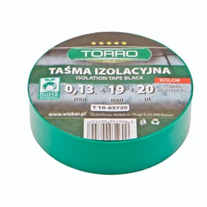 Taśma izolacyjna zielona o wymiarach 20 m x 19 mm x 0