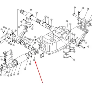 Oryginalny tłok podnośnika o numerze katalogowym DF250.55.013, stosowany w ciągnikach rolniczych marek Arbos i Lovol.-schemat