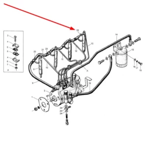 Oryginalne złącze przewodu o numerze katalogowym L0000084, stosowane w ciągnikach rolniczych marek Arbos oraz Lovol.