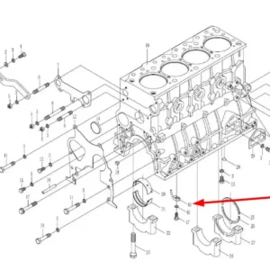 Oryginalny uchwyt mocujący o numerze katalogowym L0000093, stosowany w ciągnikach rolniczych marek Arbos oraz Lovol.
