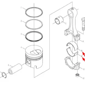 Oryginalna panewka wału korbowego o numerze katalogowym L0000097, stosowana w ciągnikach rolniczych marek Arbos oraz Lovol.