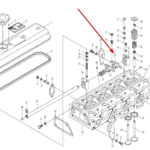 Oryginalna dźwigienka zaworowa o numerze katalogowym L0000107, stosowana w ciągnikach rolniczych marek Arbos oraz Lovol.