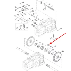 Oryginalna śruba o numerze katalogowym L0000260, stosowana w ciągnikach rolniczych marek Arbos oraz Lovol.