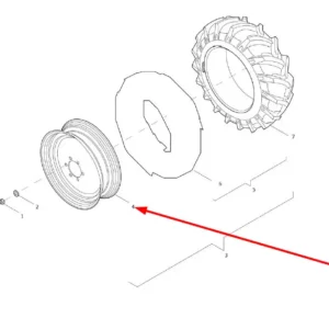 Oryginalna felga o numerze katalogowym L0000326, stosowana w ciągnikach rolniczych marek Arbos oraz Lovol.
