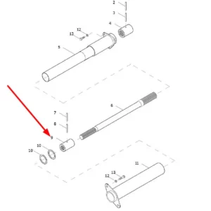 Oryginalna tuleja frezowana o numerze katalogowym L0000344, stosowana w ciągnikach rolniczych marek Arbos oraz Lovol.