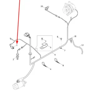 Oryginalny czujnik ciśnienia oleju o numerze katalogowym L0000484, stosowany w ciągnikach rolniczych marek Arbos oraz Lovol.
