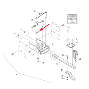 Oryginalny kołek blokujący o numerze katalogowym L0000610, stosowany w ciągnikach rolniczych marek Arbos i Lovol.