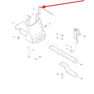 Oryginalny sworzeń zaczepu z zawleczką o numerze katalogowym L0001367