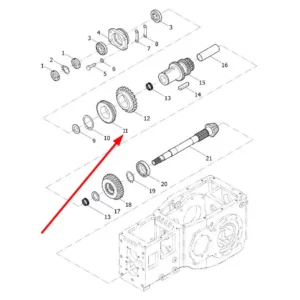Oryginalne koło zębate o numerze katalogowym L0001664, stosowane w ciągnikach rolniczych marek Arbos oraz Lovol.