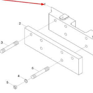 Oryginalne mocowanie obciążników o numerze katalogowym L0001954, stosowane w ciągnikach rolniczych marek Arbos oraz Lovol.