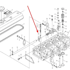Oryginalne mocowanie wałka o numerze katalogowym L0002135, stosowane w ciągnikach rolniczych marek Arbos oraz Lovol.