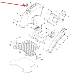 Oryginalna osłona wyświetlacza o numerze katalogowym L0002163, stosowana w ciągnikach rolniczych marek Arbos oraz Lovol.