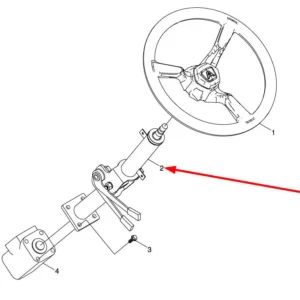 Oryginalna kolumna kierownicza o numerze katalogowym L0002174, stosowana w ciągnikach rolniczych marek Arbos oraz Lovol.