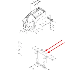 Oryginalny sworzeń o numerze katalogowym L0002232, stosowany w ciągnikach rolniczych marek Arbos oraz Lovol.