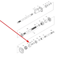 Oryginalny pierścień oring o numerze katalogowym L0002308, stosowany w ciągnikach rolniczych marek Arbos oraz Lovol.