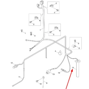 Oryginalny czujnik poziomu oleju kompletny o numerze katalogowym L0002311, stosowany w ciągnikach rolniczych marek Arbos oraz Lovol.