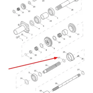 Oryginalny pierścień zabezpieczający seger o numerze katalogowym L0002480, stosowany w ciągnikach rolniczych marek Arbos oraz Lovol.