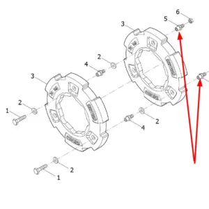 Oryginalna śruba obciążnika koła o numerze katalogowym L0002585, stosowana w ciągnikach rolniczych marek Arbos oraz Lovol.
