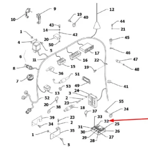 Oryginalny bezpiecznik o numerze katalogowym L0002604, stosowany w ciągnikach rolniczych marek Arbos oraz Lovol.