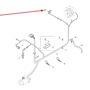 Oryginalny czujnik temperatury wody kompletny o numerze katalogowym L0002726, stosowany w ciągnikach rolncizych marek Arbos oraz Lovol.