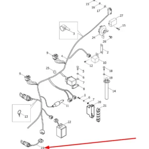 Oryginalna stacyjka o numerze katalogowym L0002805 stosowana w ciągnikach rolniczych marek Arbos oraz Lovol.