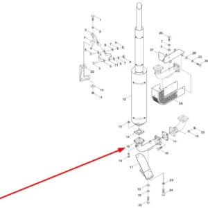 Oryginalny przewód wydechu o numerze katalogowym L0002871, stosowany w ciągnikach rolniczych marek Arbos oraz Lovol.