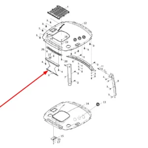 Oryginalna osłona przeciwsłoneczna o numerze katalogowym L0002884, stosowana w ciągnikach rolniczych marek Arbos oraz Lovol.