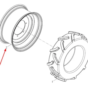 Oryginalna felga o numerze katalogowym L0002951, stosowana w ciągnikach rolniczych marek Arbos oraz Lovol.