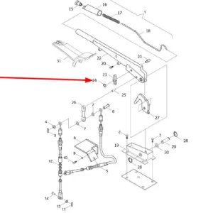 Oryginalny pierścień segera o numerze katalogowym L0003471, stosowany w ciągnikach rolniczych marek Arbos oraz Lovol.-schemat