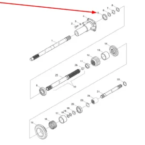 Oryginalny pierścień uszczelniający o numerze katalogowym L0003555, stosowany w ciągnikach rolniczych marek Arbos oraz Lovol.
