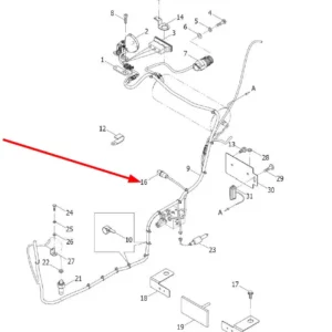 Oryginalny przełącznik alarmu niskiego ciśnienia o numerzre katalogowym L0003748, stosowany w ciągnikach rolniczych marek Arbos oraz Lovol.
