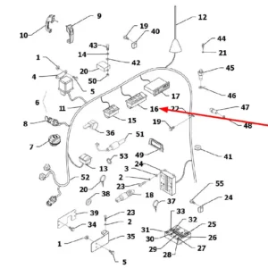 Oryginalny zestaw pięciu przełączników o numerze katalogowym L0003752, stosowany w ciągnikach rolniczych marek Arbos oraz Lovol.