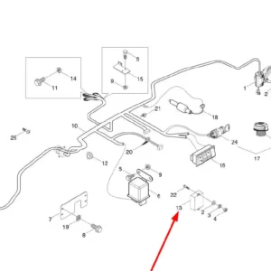 Oryginalna skrzynka kontrolna o numerze katalogowym L0003756, stosowana  w ciągnikach rolniczych marek Arbos oraz Lovol schemat.