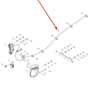 Oryginalna wiązka przewodów elektrycznych o numerze katalogowym L0003757, stosowana w ciągnikach rolniczych marek Arbos oraz Lovol.