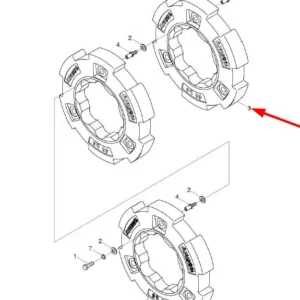 Oryginalny obciążnik kołowy tylny o numerze katalogowym L0003806, stosowany w ciągnikach rolniczych marek Arbos oraz Lovol.