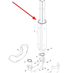 Oryginalna osłona wydechu o numerze katalogowym L0003930, stosowana w ciągnikach rolniczych marek Arbos oraz Lovol.
