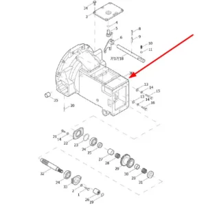 Oryginalna obudowa sprzęgła o numerze katalogowym L0003946, stosowana w ciągnikach rolniczych marek Arbos oraz Lovol.