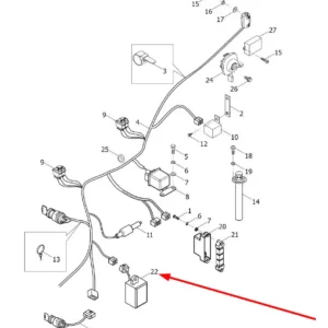 Oryginalna skrzynka bezpiecznikowa kompletna o numerze katalogowym L0004101, stosowana w ciągnikach rolncizych marek Arbos oraz Lovol.