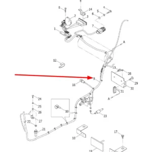 Oryginalna wiązka przewodów tylnych świateł o numerze katalogowym L0004112, stosowana w ciągnikach rolniczych marek Arbos oraz Lovol.