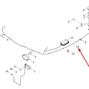 Oryginalna wiązka elektryczna o numerze katalogowym L0004123, stosowana w ciągnikach rolniczych marek Arbos oraz Lovol.