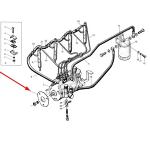 Oryginalna uszczelka pompy paliwa o numerze katalogowym L0005604, stosowana w ciągnikach rolniczych marek Arbos oraz Lovol.
