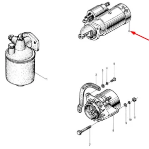 Oryginalny rozrusznik o numerze katalogowym L0005755, stosowany w ciągnikach rolniczych marek Arbos oraz Lovol.