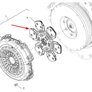Oryginalna tarcza sprzęgła o numerze P5S21101107, stosowana w ciągnikach marki Arbos.
