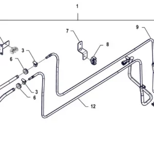 Oryginalna opaska ślimakowa o numerze katalogowym P5S50301107, stosowana w ciągnikach rolniczych marki Arbos.