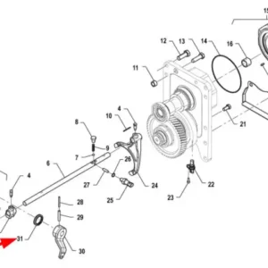Oryginalny pierścień simering o numerze katalogowym PIS08010011, stosowany w ciągnikach rolniczych marki Arbos.